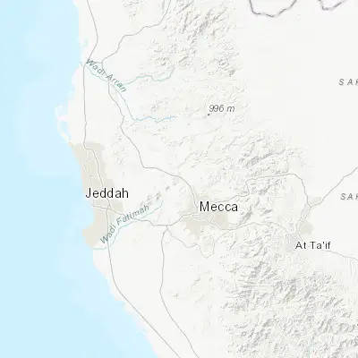Map showing location of Al Jumūm (21.619510, 39.696590)