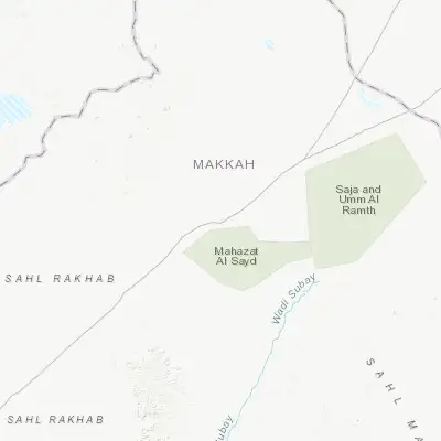 Map showing location of Al Muwayh (22.433330, 41.758290)