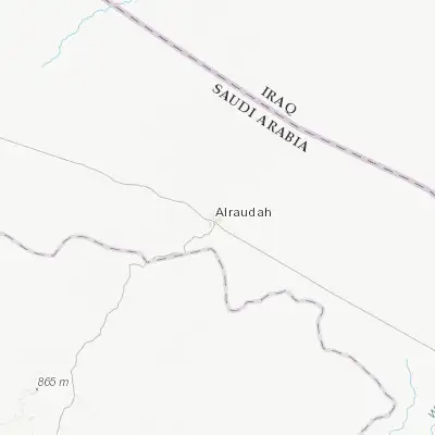 Map showing location of Arar (30.975310, 41.038080)