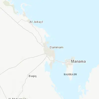 Map showing location of Dammam (26.434420, 50.103260)