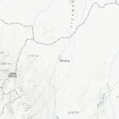 Map showing location of Qal‘at Bīshah (20.000540, 42.605200)