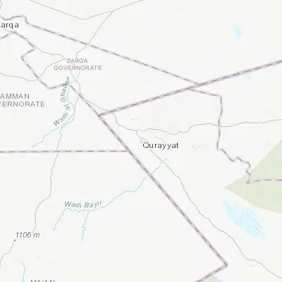 Map showing location of Qurayyat (31.331760, 37.342820)