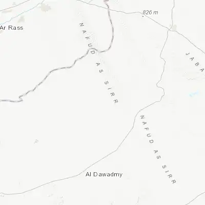 Map showing location of Sājir (25.182510, 44.599640)