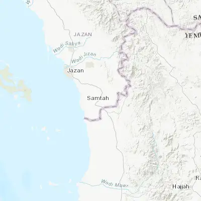 Map showing location of Şāmitah (16.596010, 42.944350)