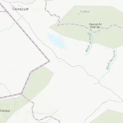 Map showing location of Ţubarjal (30.499870, 38.216030)