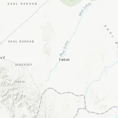 Map showing location of Turabah (21.214060, 41.633100)