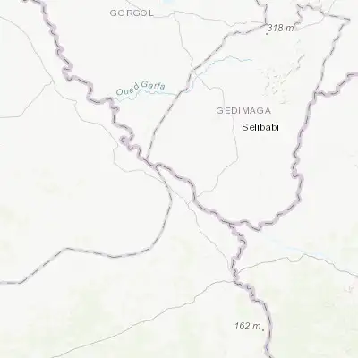 Map showing location of Diawara (15.021960, -12.543740)