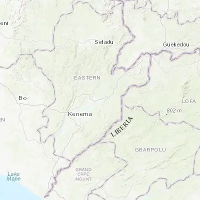 Map showing location of Daru (7.989760, -10.842230)