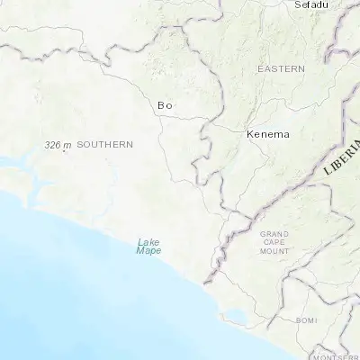 Map showing location of Gbewebu (7.550910, -11.607500)