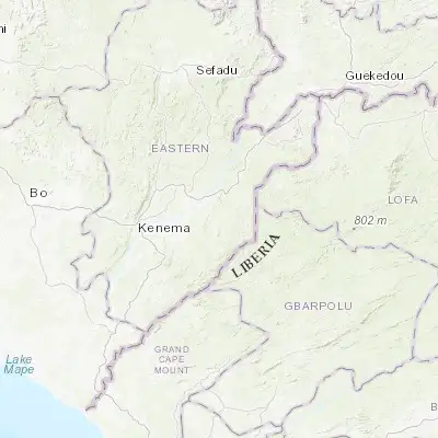 Map showing location of Jojoima (7.878150, -10.789760)