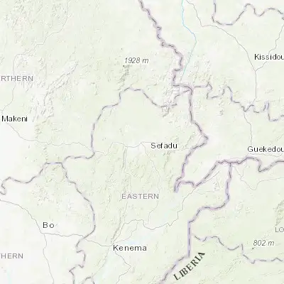 Map showing location of Koidu (8.643870, -10.971400)