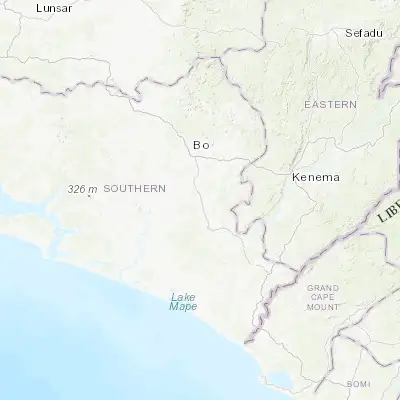Map showing location of Koribundu (7.709520, -11.693540)