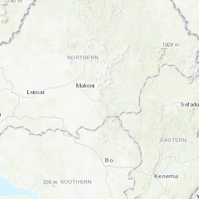 Map showing location of Masaka (8.664920, -11.802600)