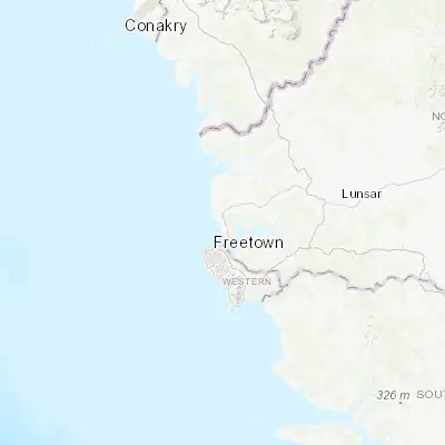 Map showing location of Masoyila (8.611190, -13.191010)
