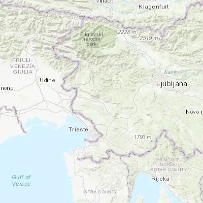 Map showing location of Ajdovščina (45.886010, 13.909460)