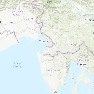 Map showing location of Ankaran (45.578610, 13.736110)