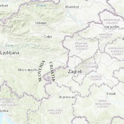 Map showing location of Brežice (45.903330, 15.591110)