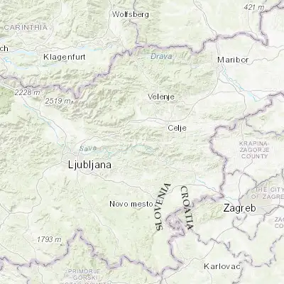 Map showing location of Hrastnik (46.146110, 15.081390)