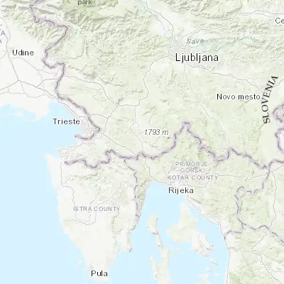 Map showing location of Ilirska Bistrica (45.567570, 14.245710)
