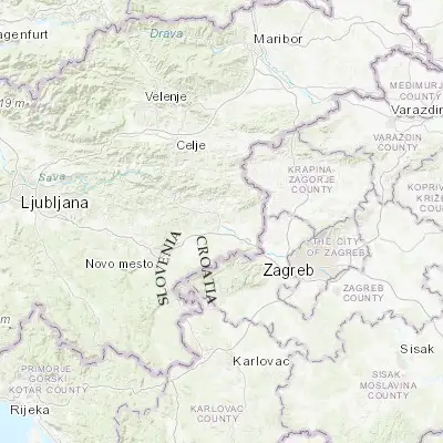 Map showing location of Krško (45.959150, 15.491670)