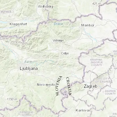 Map showing location of Laško (46.154630, 15.235550)
