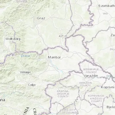 Map showing location of Lenart v Slov. Goricah (46.576110, 15.831390)