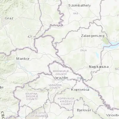 Map showing location of Lendava (46.564940, 16.450910)