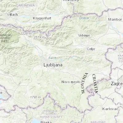 Map showing location of Litija (46.058610, 14.822500)