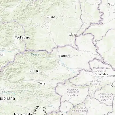 Map showing location of Maribor (46.554720, 15.646670)