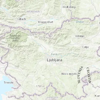 Map showing location of Mengeš (46.166940, 14.575000)