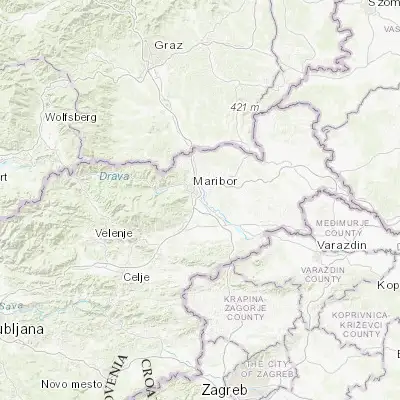 Map showing location of Miklavž na Dravskem Polju (46.505830, 15.697220)