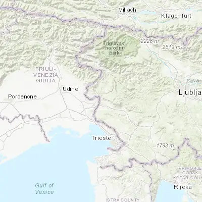 Map showing location of Nova Gorica (45.956040, 13.648370)