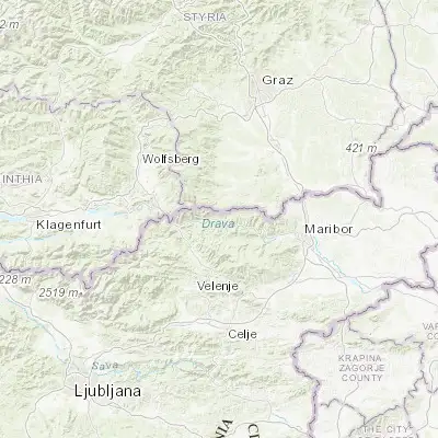 Map showing location of Radlje ob Dravi (46.614170, 15.226390)