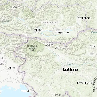 Map showing location of Radovljica (46.344440, 14.174440)