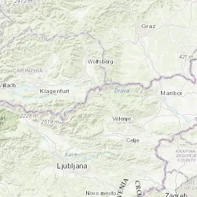 Map showing location of Ravne na Koroškem (46.543060, 14.969170)