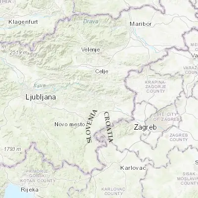 Map showing location of Sevnica (46.007780, 15.315560)
