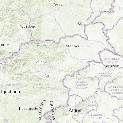 Map showing location of Slovenska Bistrica (46.392780, 15.574440)