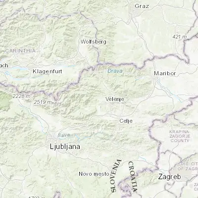 Map showing location of Šoštanj (46.380000, 15.048610)