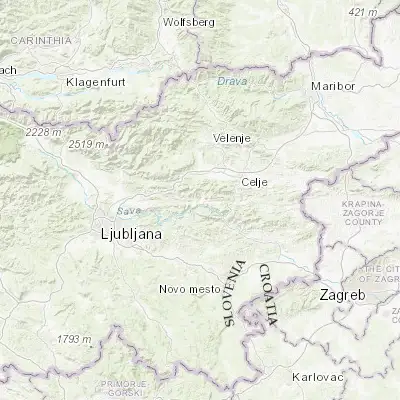 Map showing location of Trbovlje (46.155000, 15.053330)
