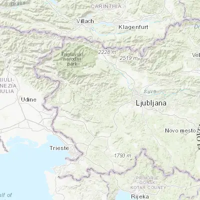 Map showing location of Žiri (46.042220, 14.107220)