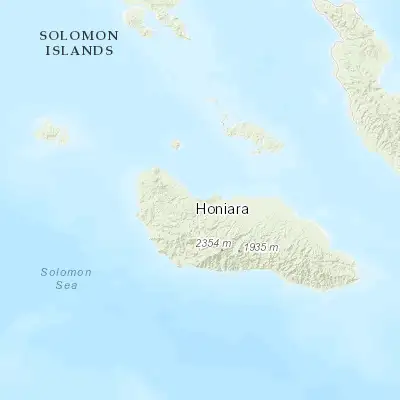 Map showing location of Honiara (-9.433330, 159.950000)