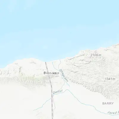 Map showing location of Bosaso (11.284210, 49.181580)