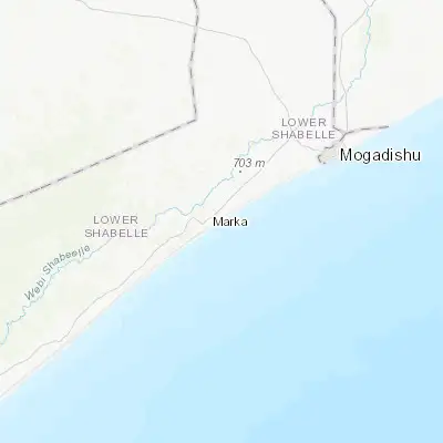Map showing location of Marka (1.715940, 44.771660)