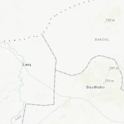 Map showing location of Waajid (3.809580, 43.246270)