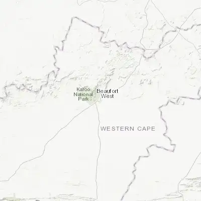 Map showing location of Beaufort West (-32.356710, 22.582950)