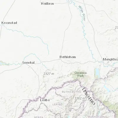 Map showing location of Bethlehem (-28.230780, 28.307070)