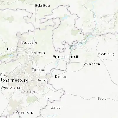 Map showing location of Bronkhorstspruit (-25.810150, 28.742480)