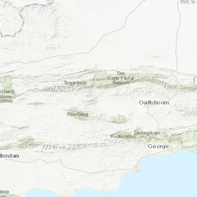 Map showing location of Calitzdorp (-33.527550, 21.676200)