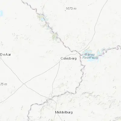Map showing location of Colesberg (-30.719990, 25.097180)