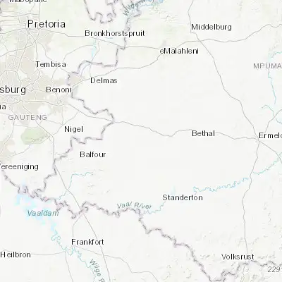 Map showing location of eMbalenhle (-26.533330, 29.066670)